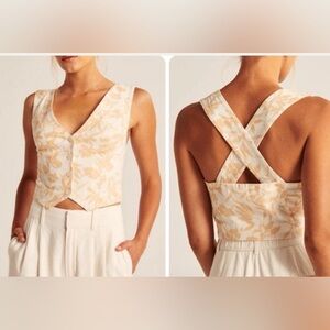 Abercrombie & Fitch Linen Blend Vest Top